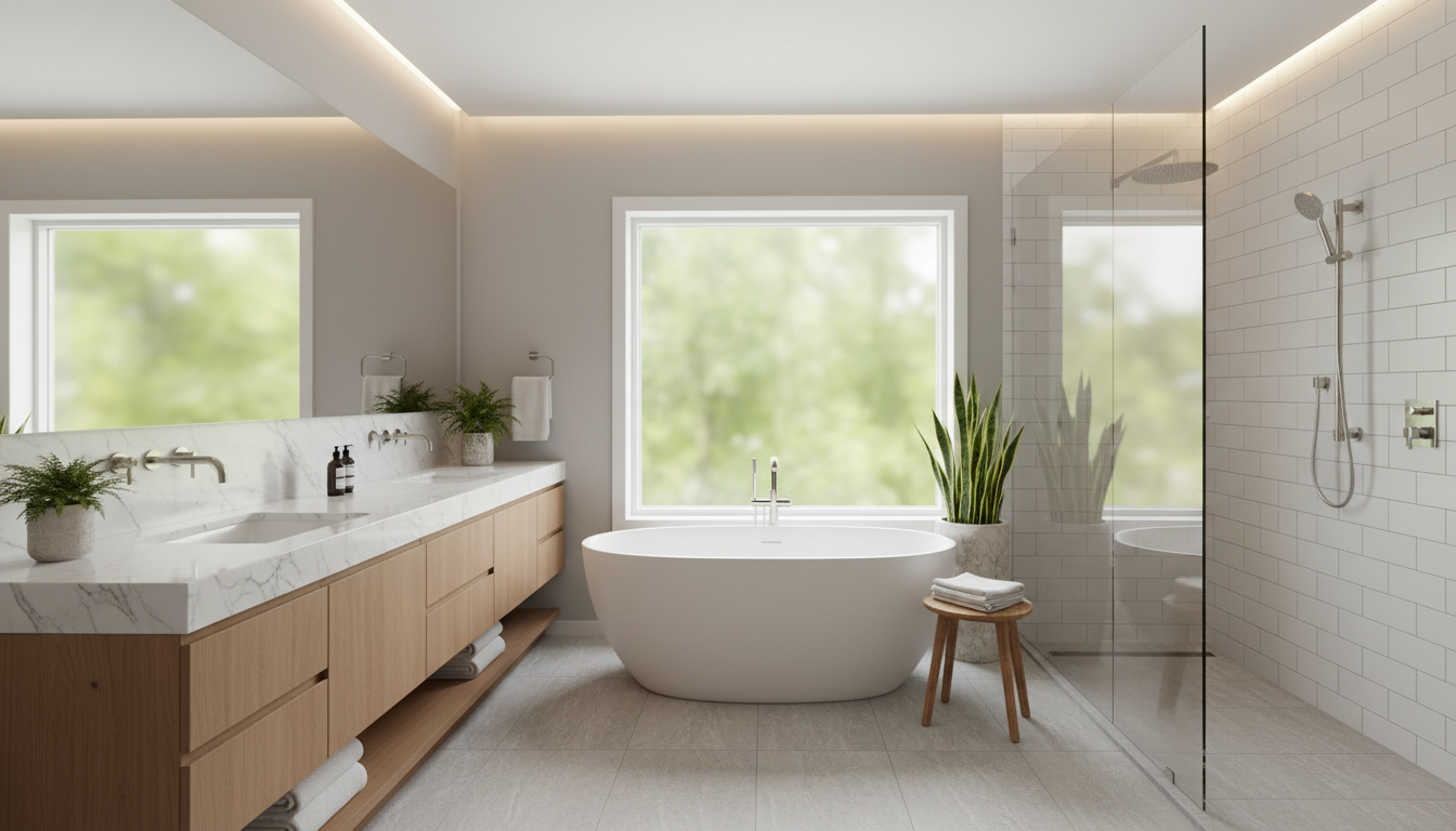Cost tiers vary widely depending on scope, materials, and structural changes. Side-by-side view of bathroom remodel tiers from basic refresh to full luxury renovation