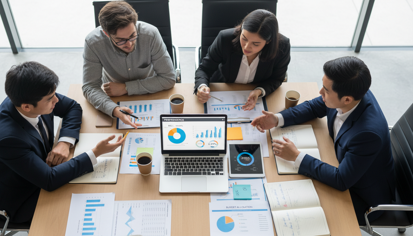 Choosing between a CMO and an agency depends on whether you need a map or an engine. Business team discussing the difference between strategic leadership and tactical marketing execution