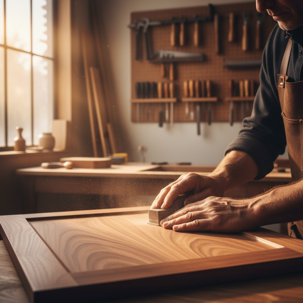 craftsman working wood