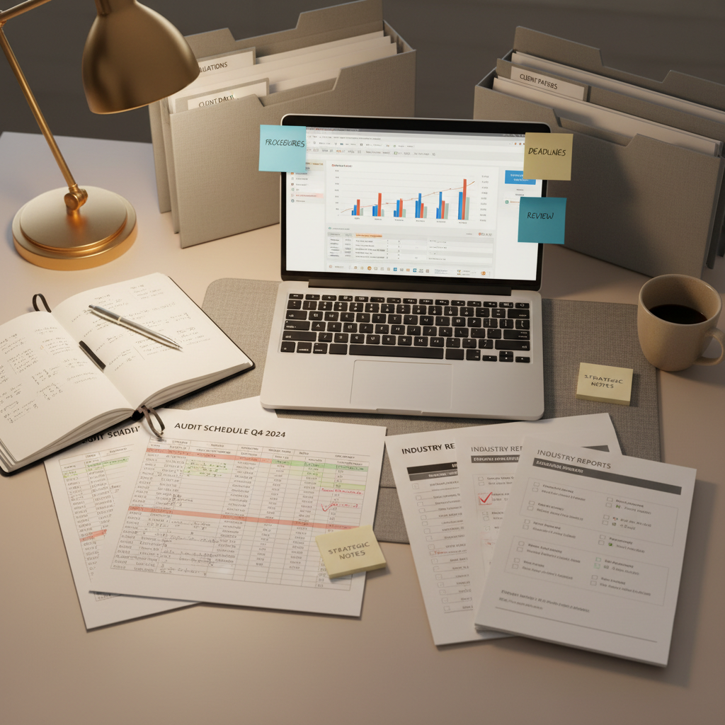 auditor working
