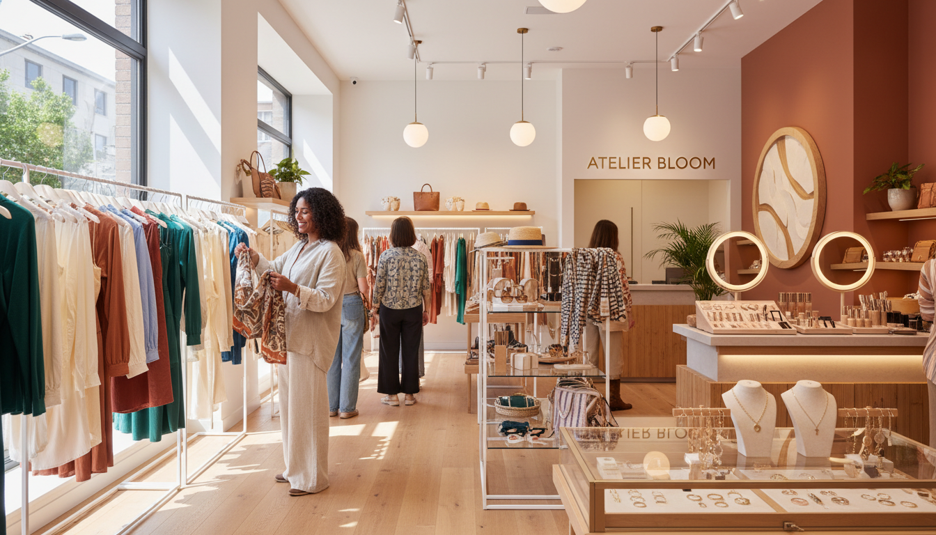 Successful brands perform in-store audits to understand exactly where their product fits on the shelf. A professional retail consultant reviewing product placement in a modern store aisle.