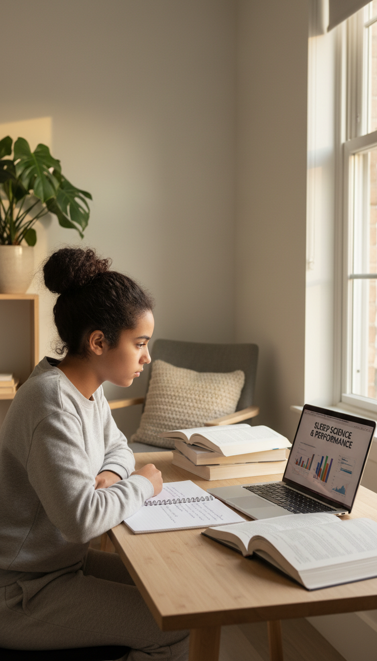 teen girl studying