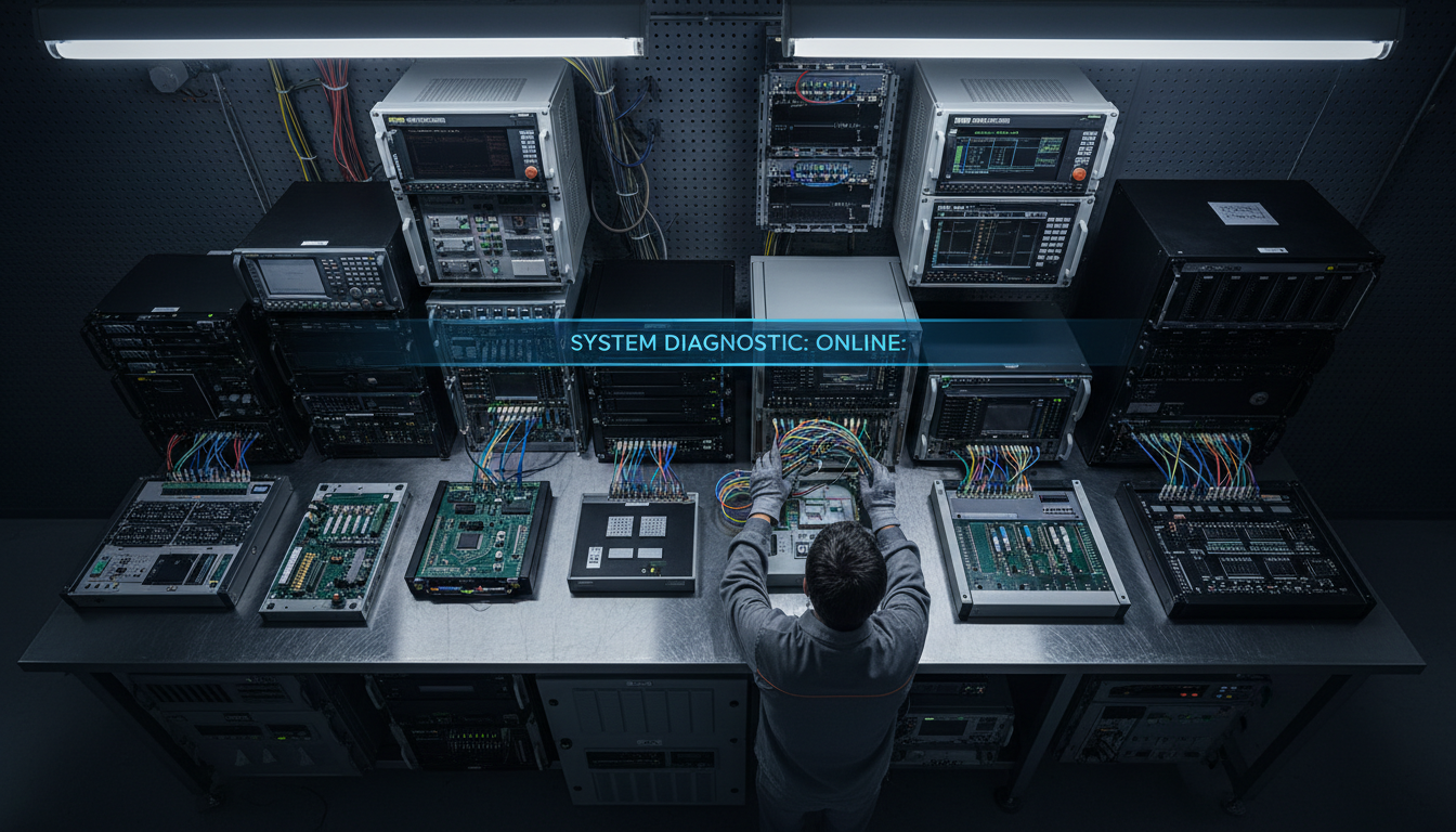 Physical installation and network configuration are the final steps in securing your industrial data pipeline. Industrial engineer working with an industrial control panel and network cables in a modern factory