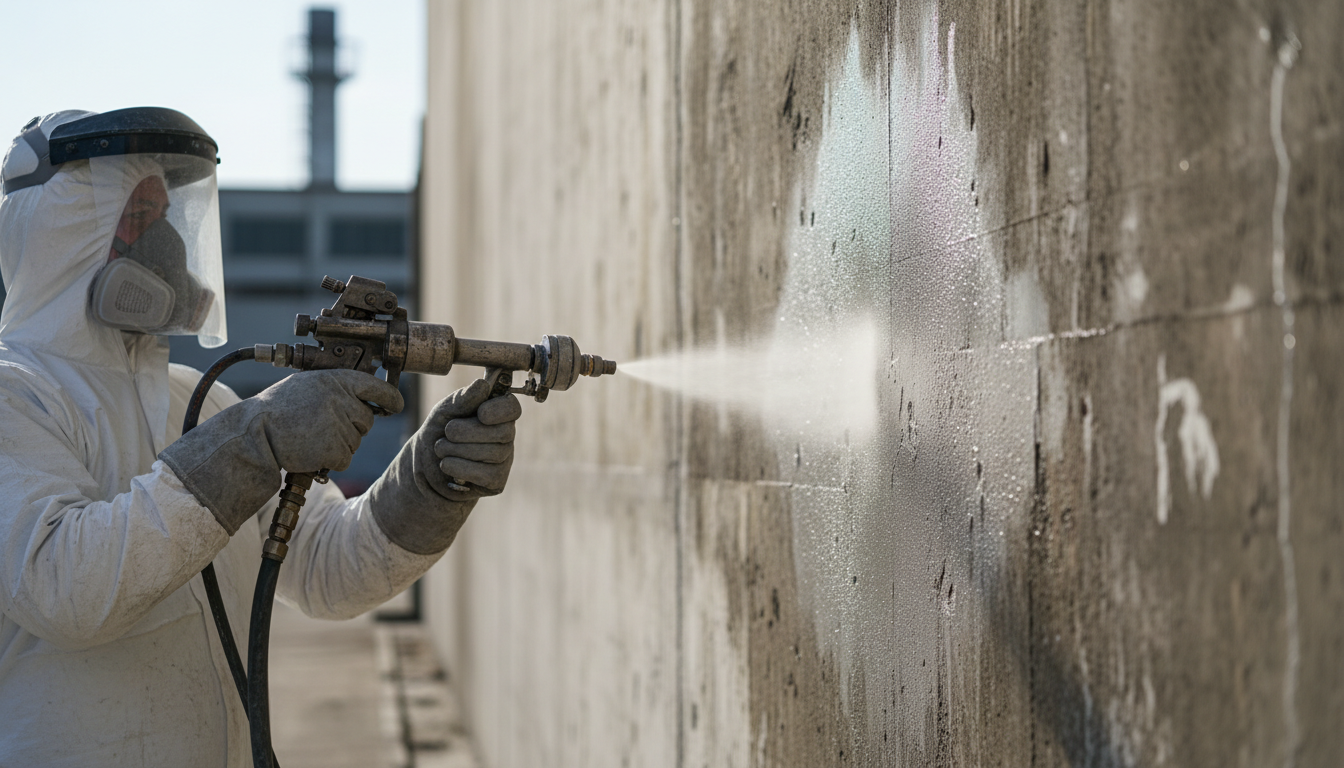 concrete spraying