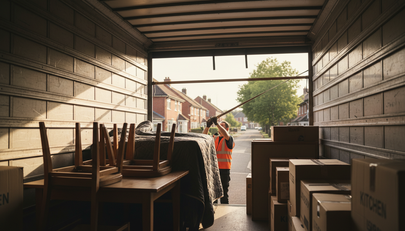 unloading truck