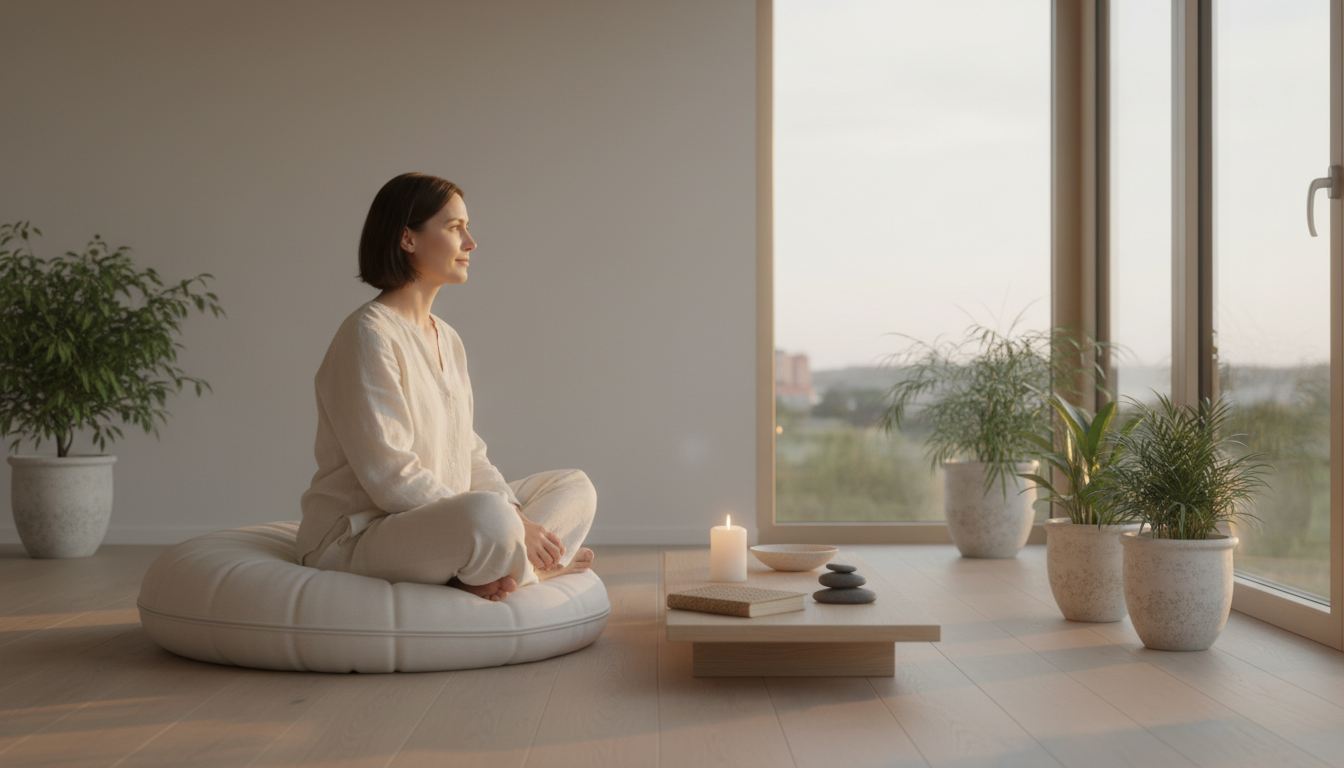 mulher meditando