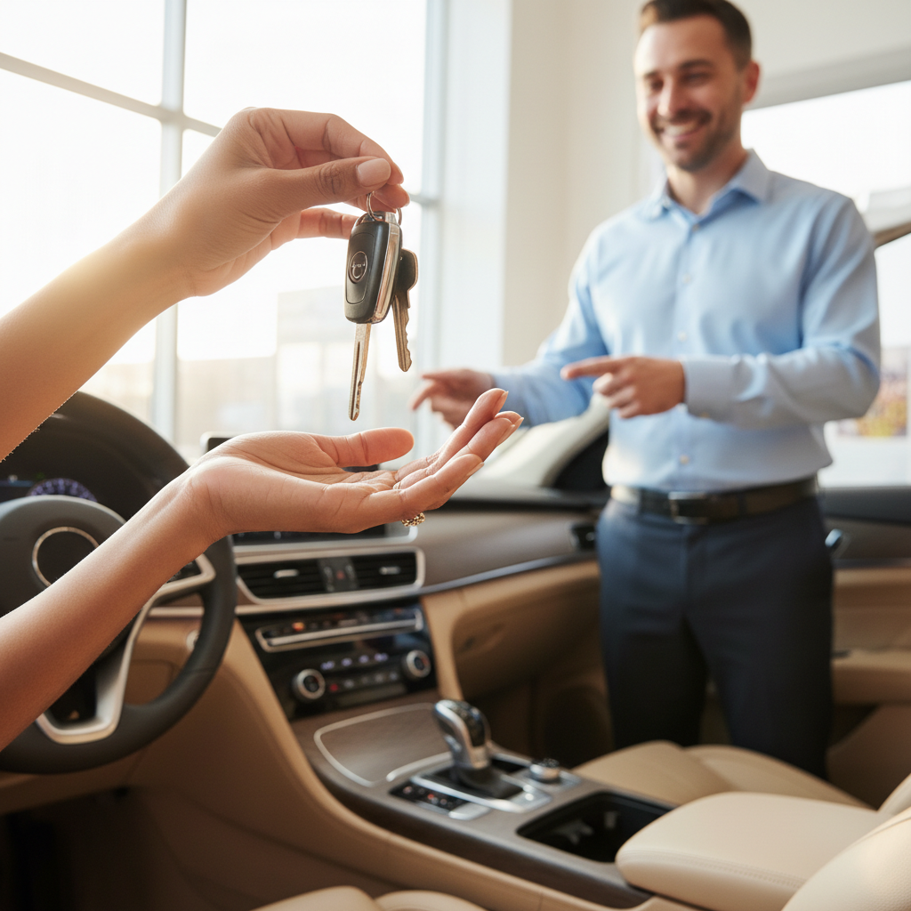 happy car buyer