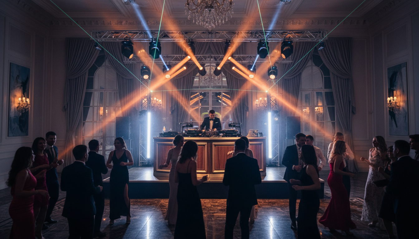 dj booth wedding