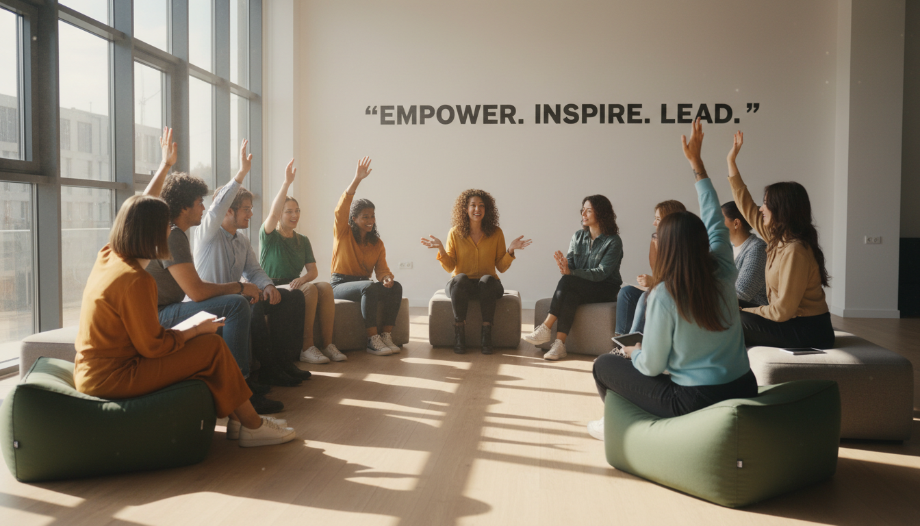 Community-based workshops foster connection and growth for youth in transition. A group of young adults in a life-readiness workshop sitting in a circle at a DC community center.