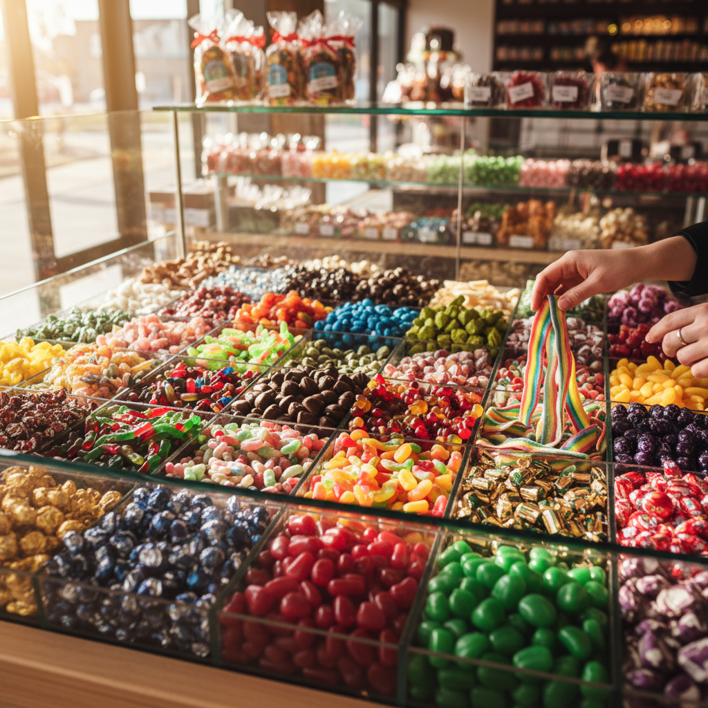 japanese sweets display