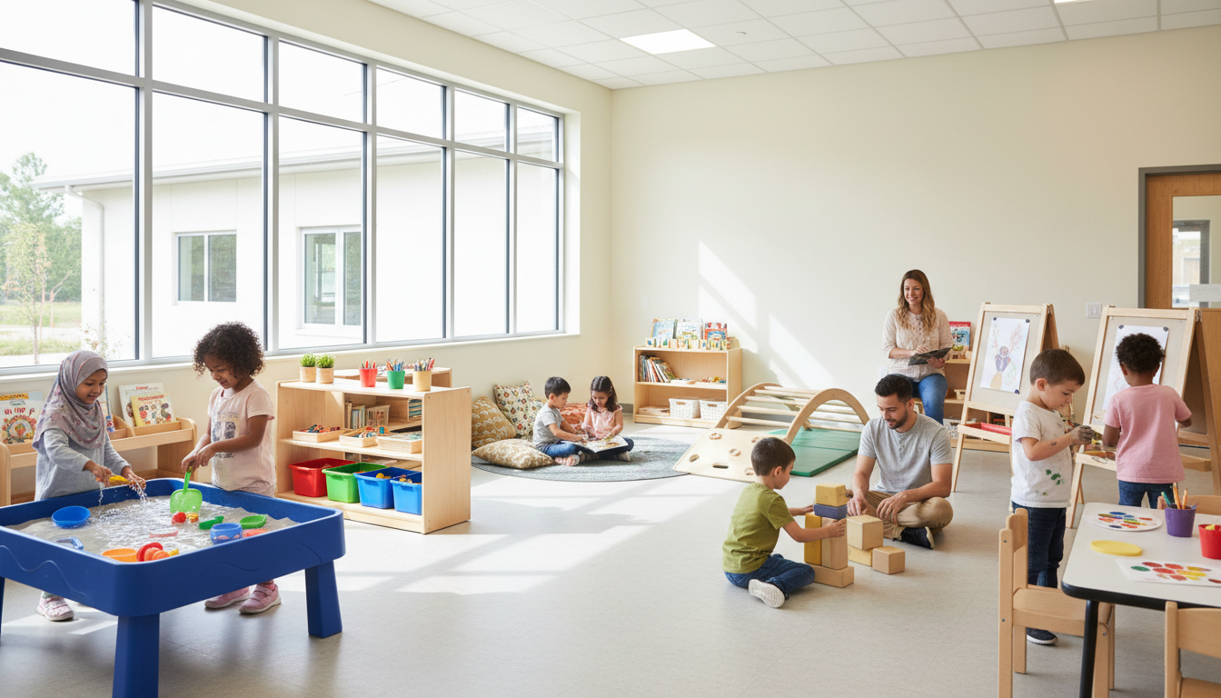 modern preschool classroom