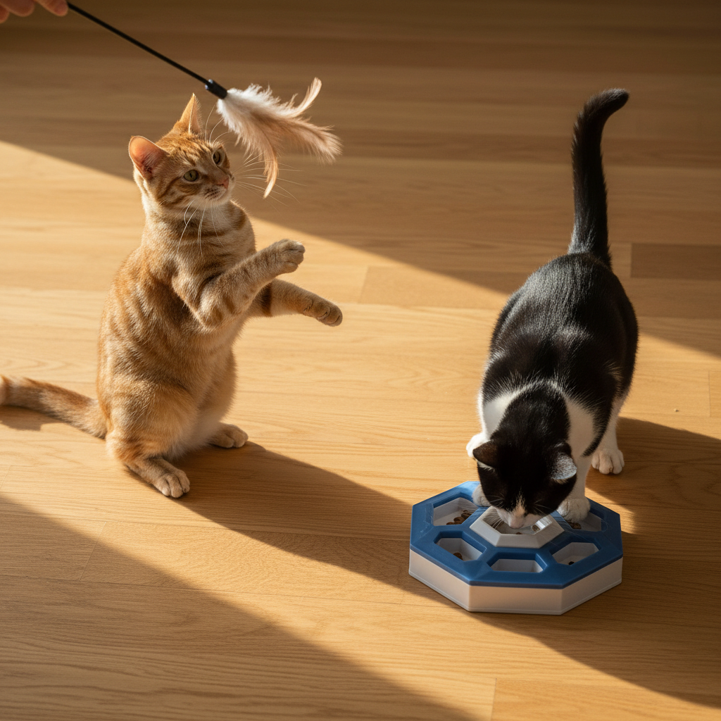 happy pets playing