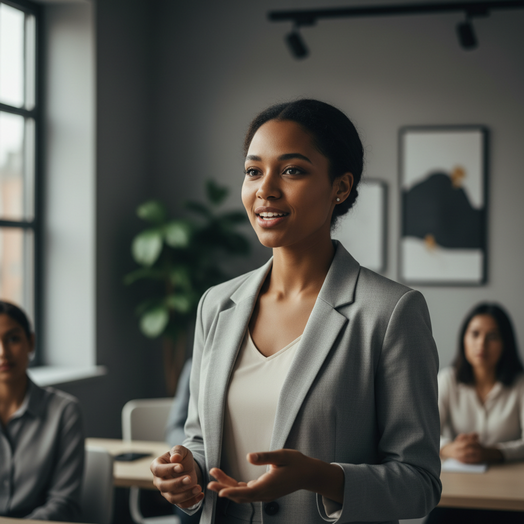 young female leader