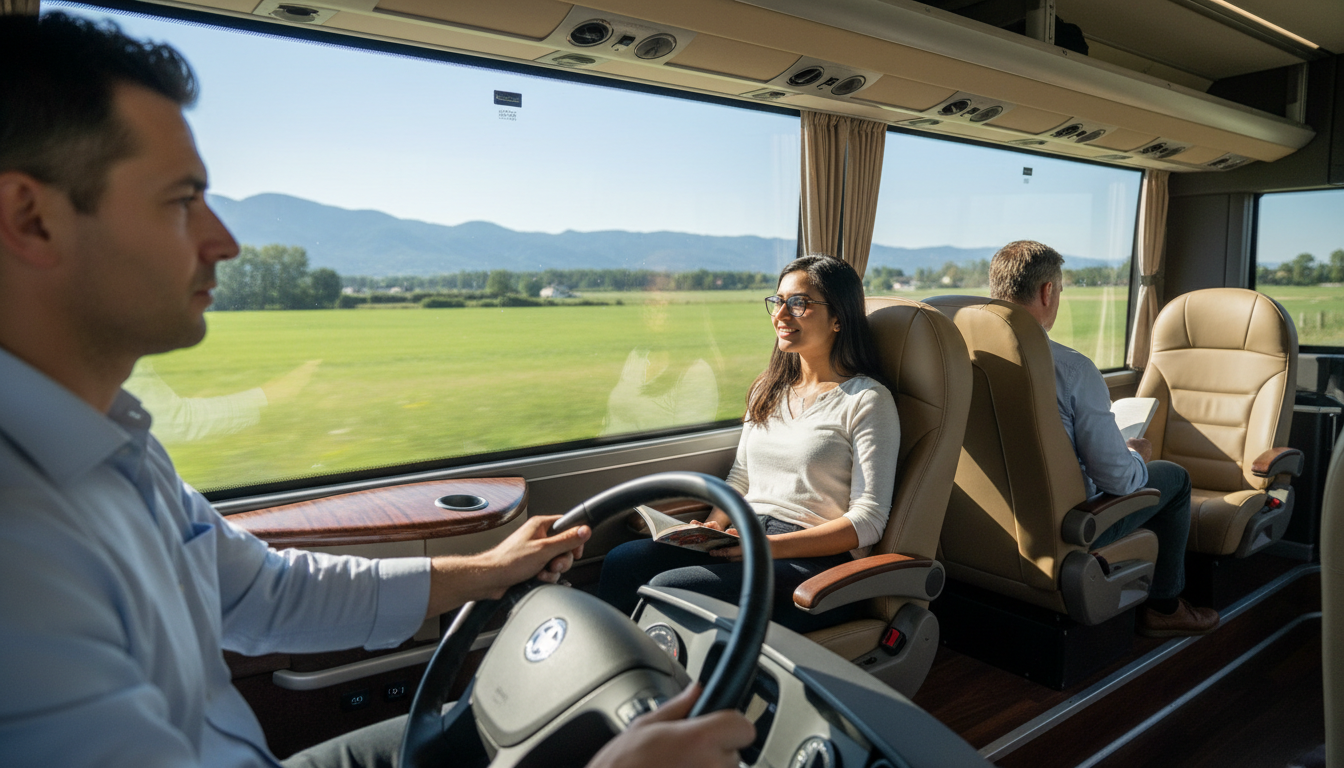 comfortable bus interior
