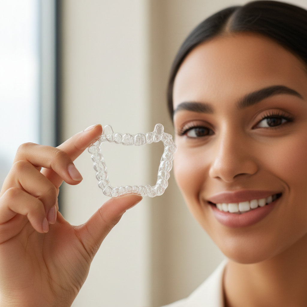 patient using invisalign