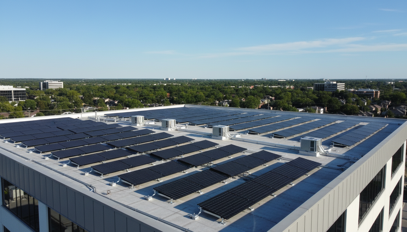 solar panels on building