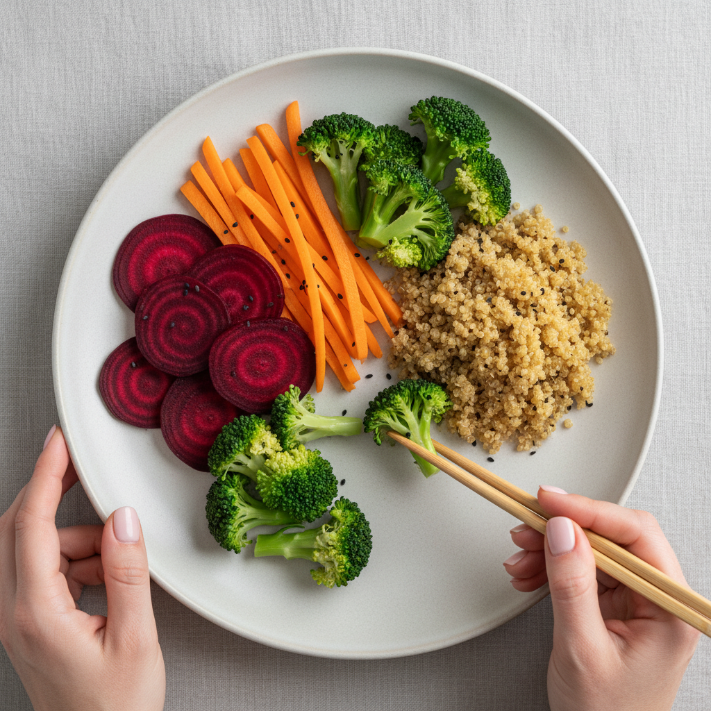 healthy meal presentation