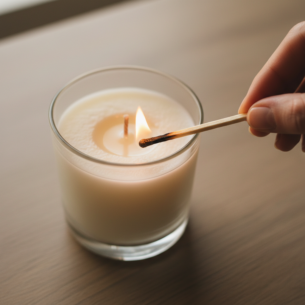 wood wick candle