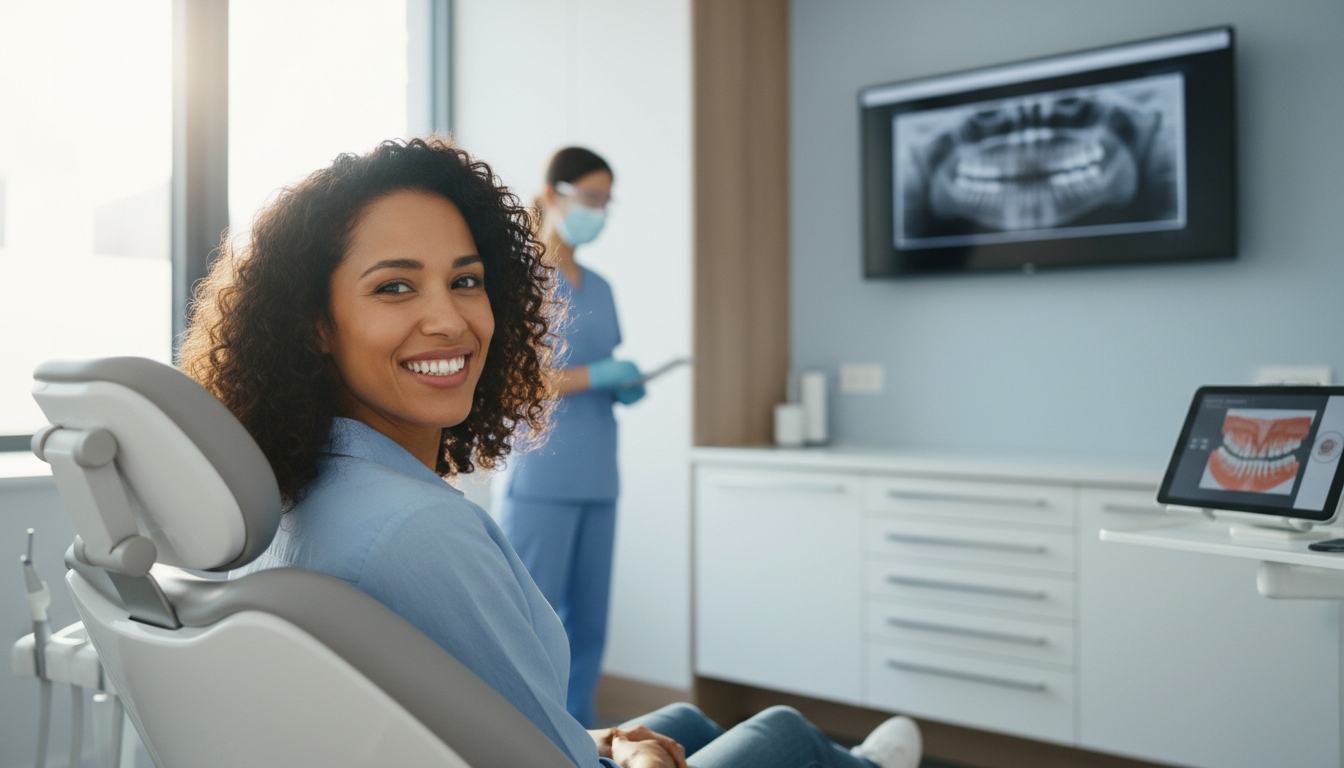 smiling dental patient