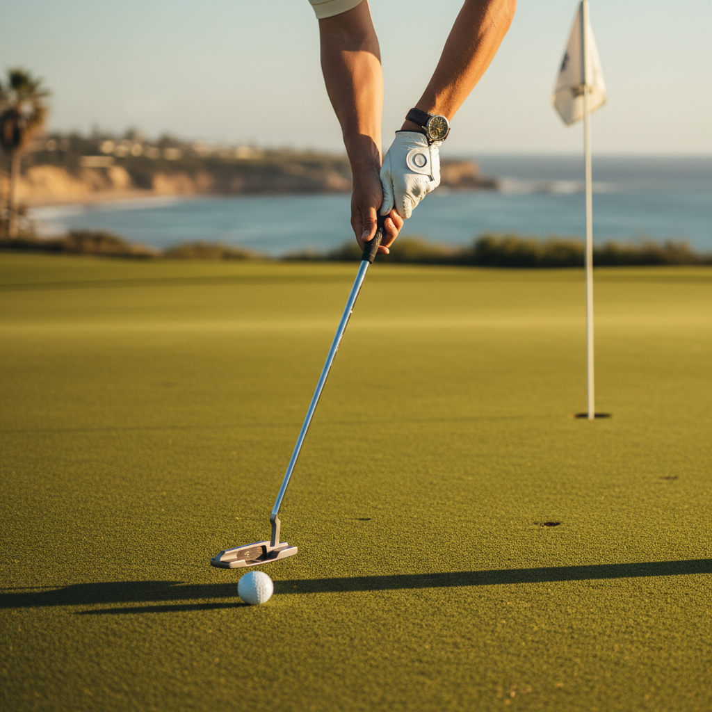 golfer practicing