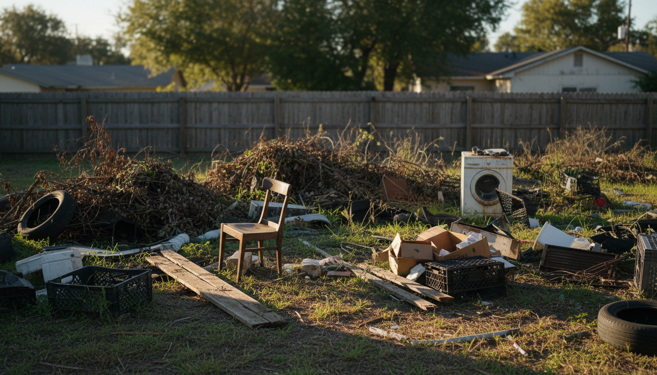 backyard clean up