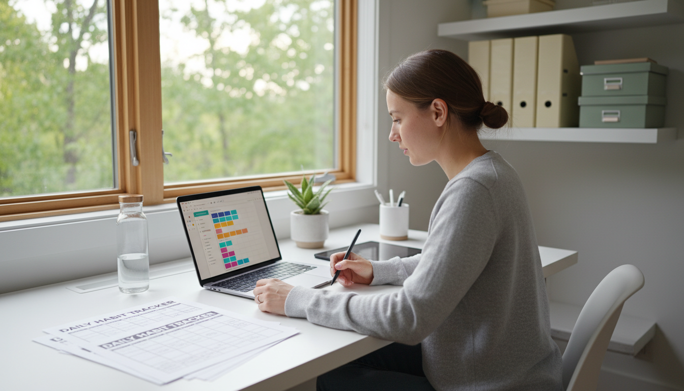 work routine home office