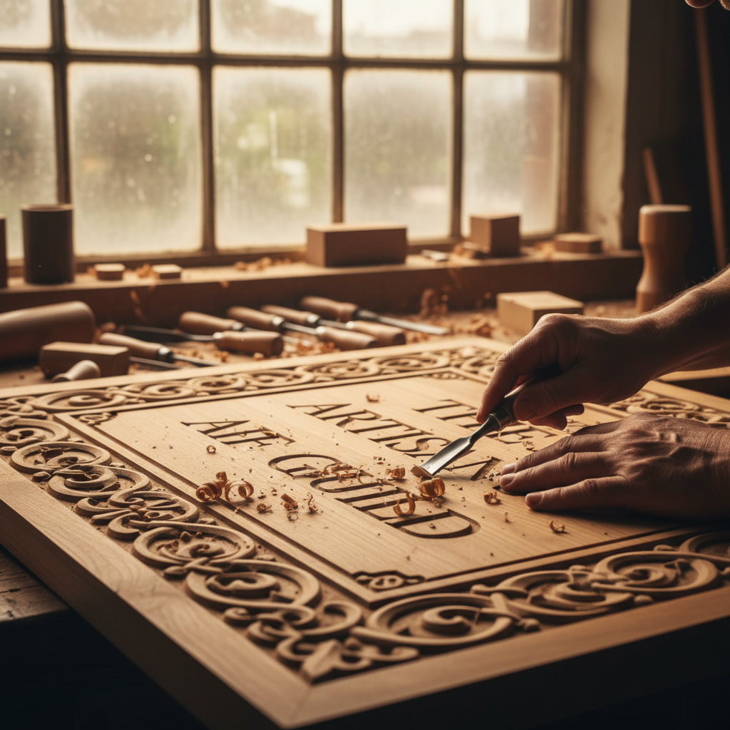 handcrafted wood