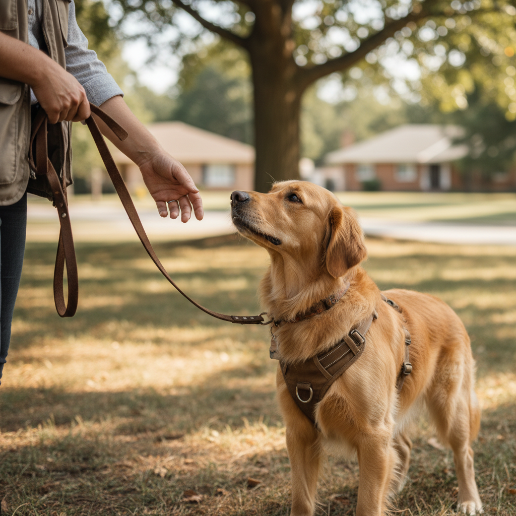 dog training session