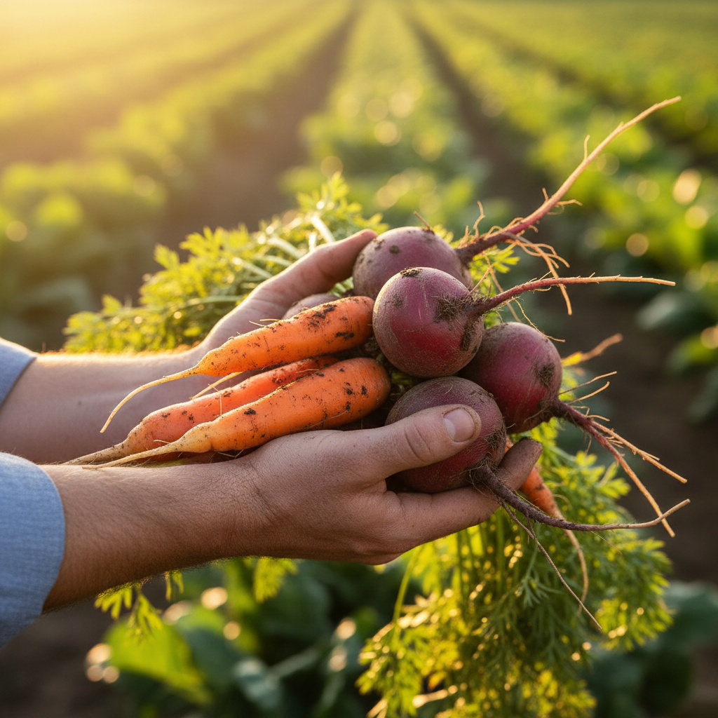 harvested vegetables