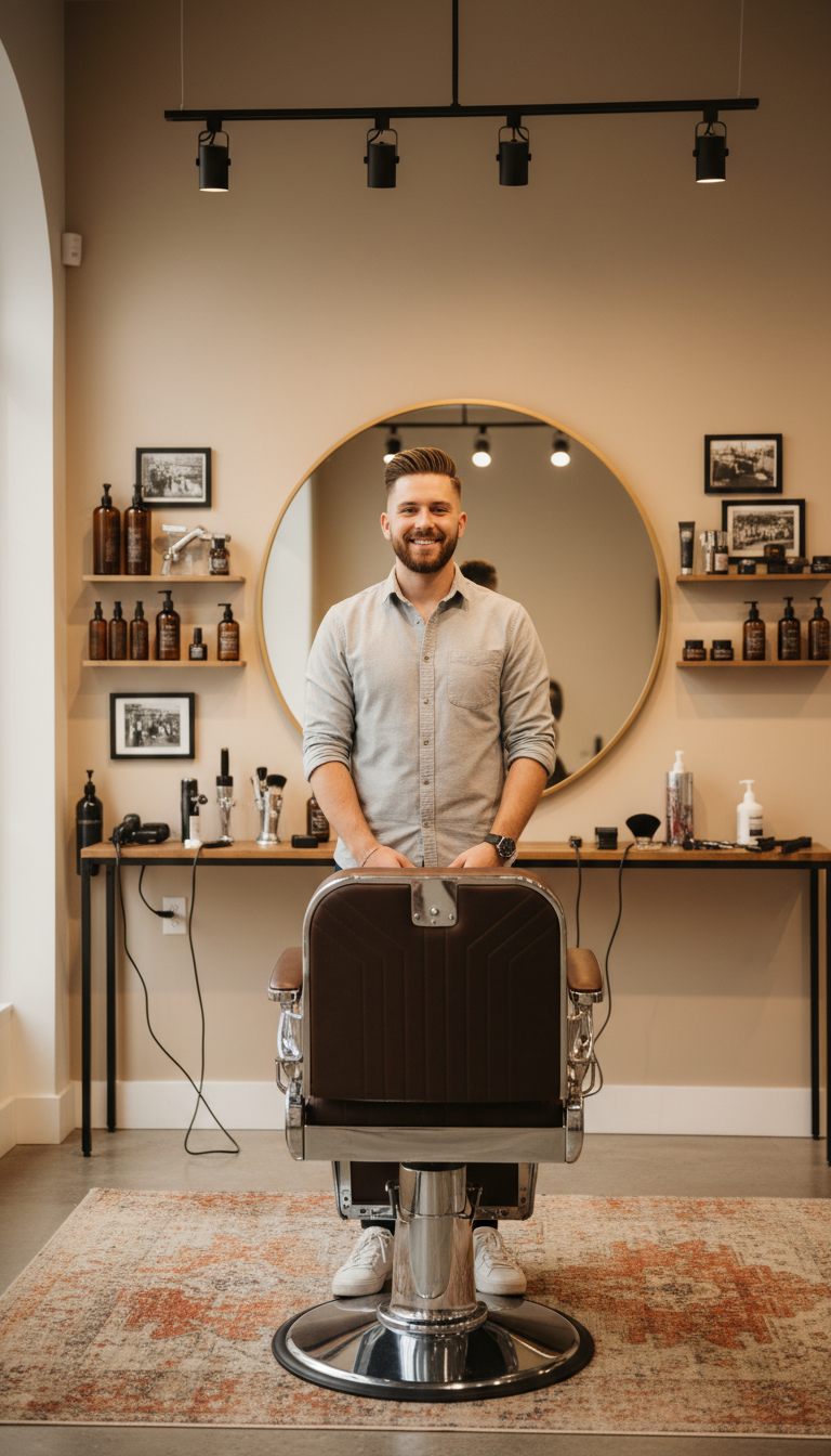 man with fresh haircut