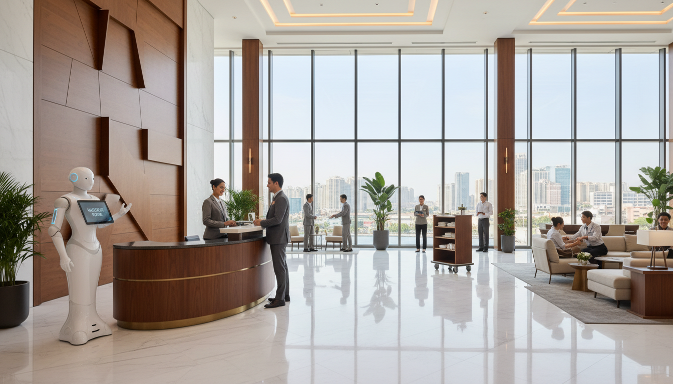 hotel lobby AI