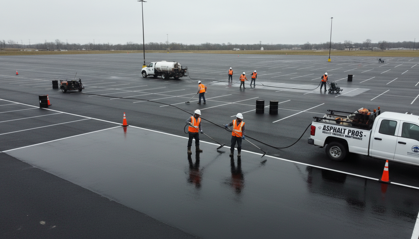 asphalt parking lot