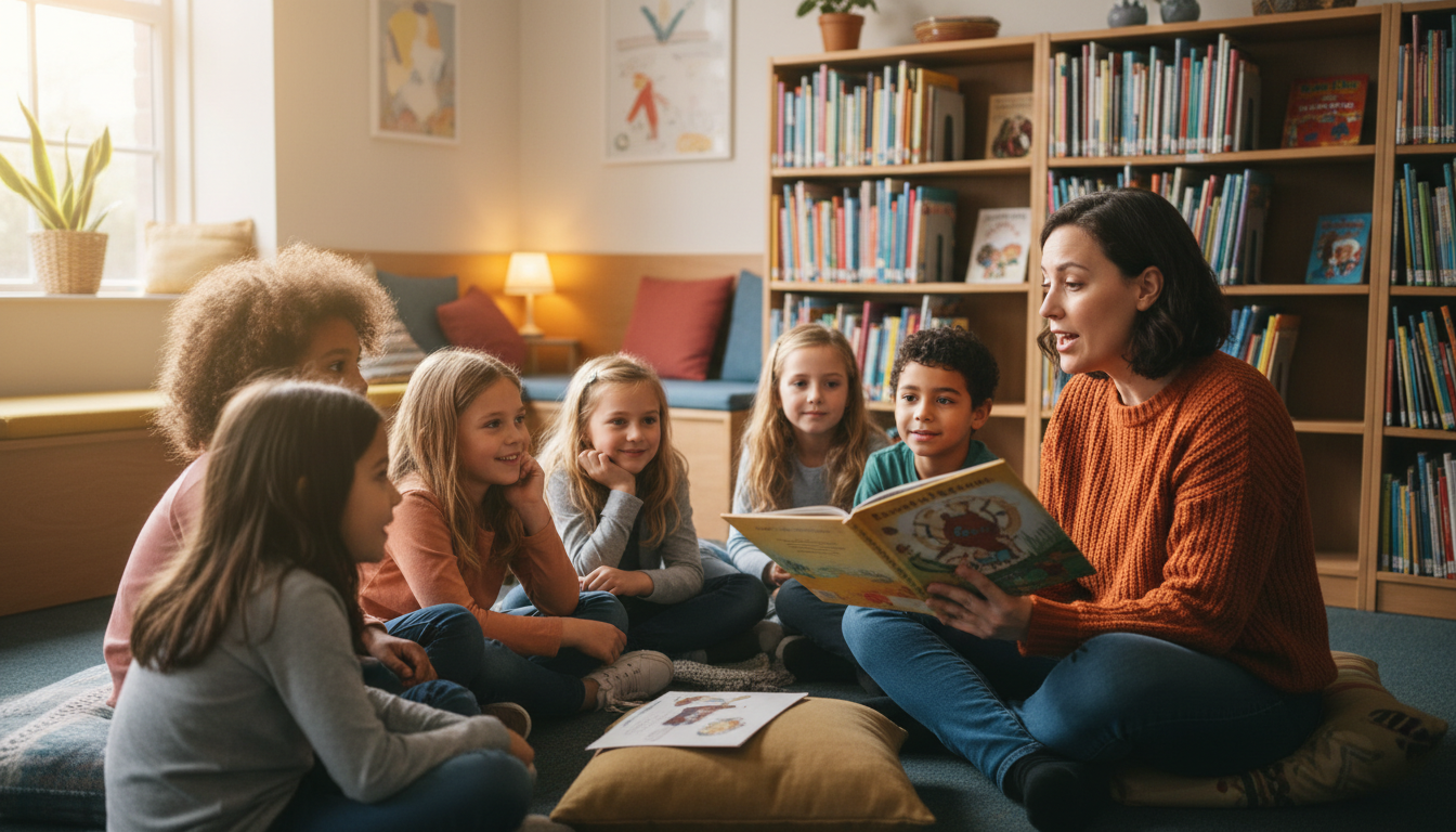 kids storytime library