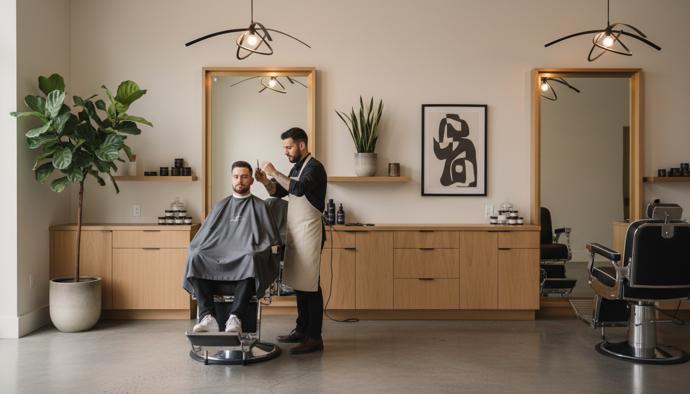 modern barber studio