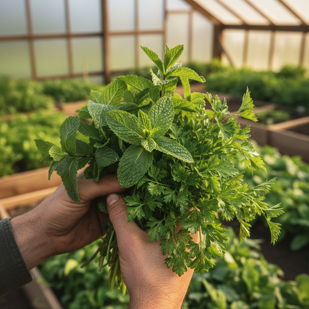 fresh herb garden