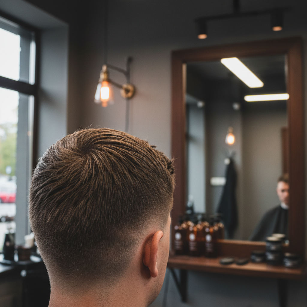 slicked back hairstyle