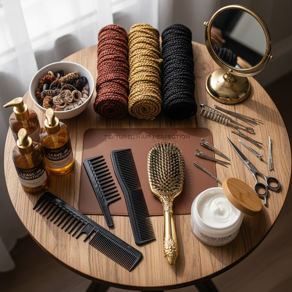 hair products shelf