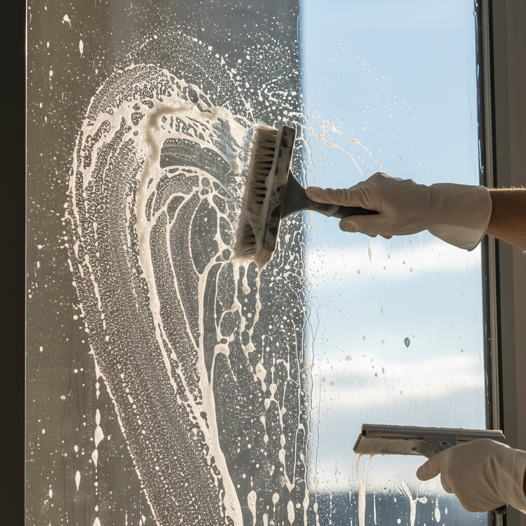 window cleaning process