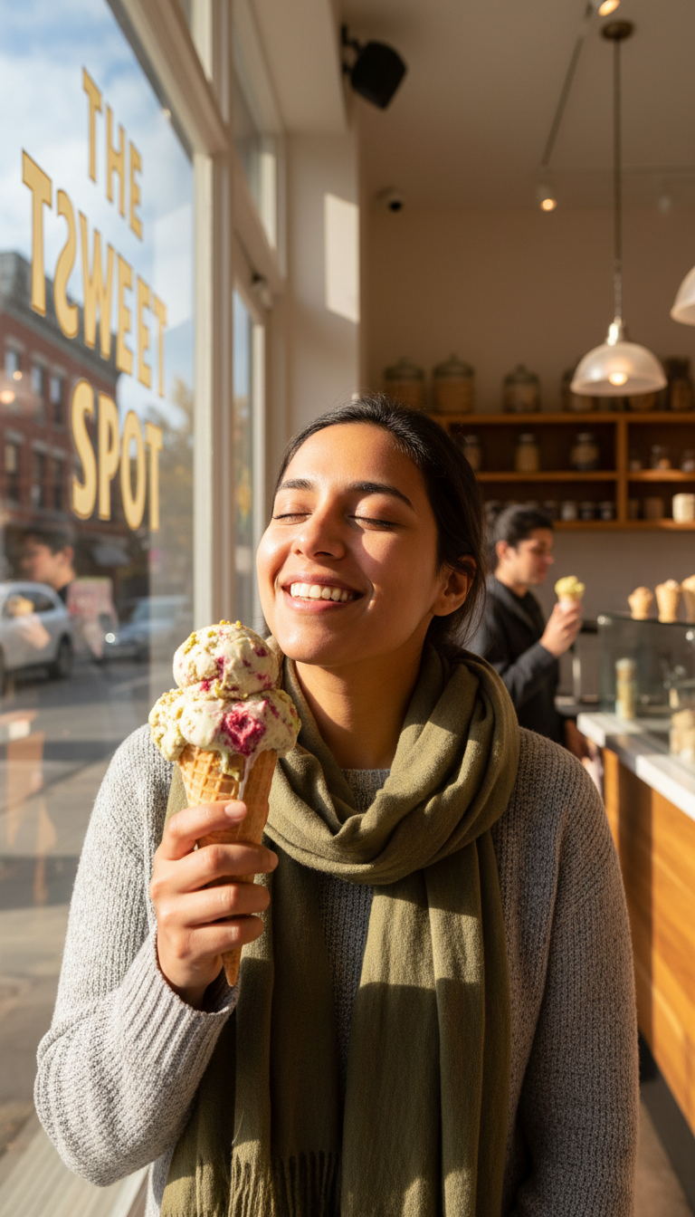 happy customers ice cream
