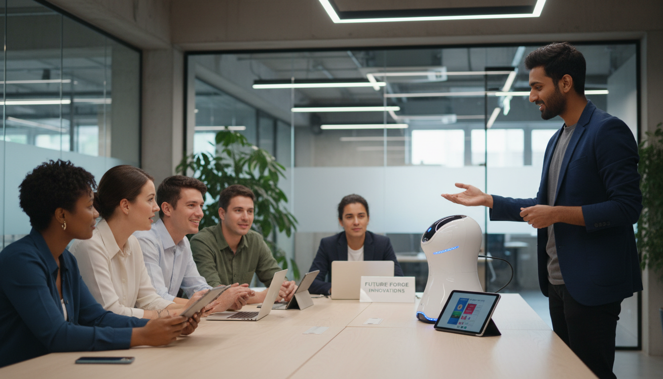 entrepreneur pitching