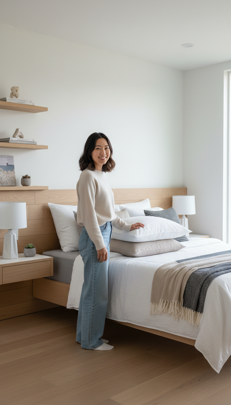 happy customer bedroom