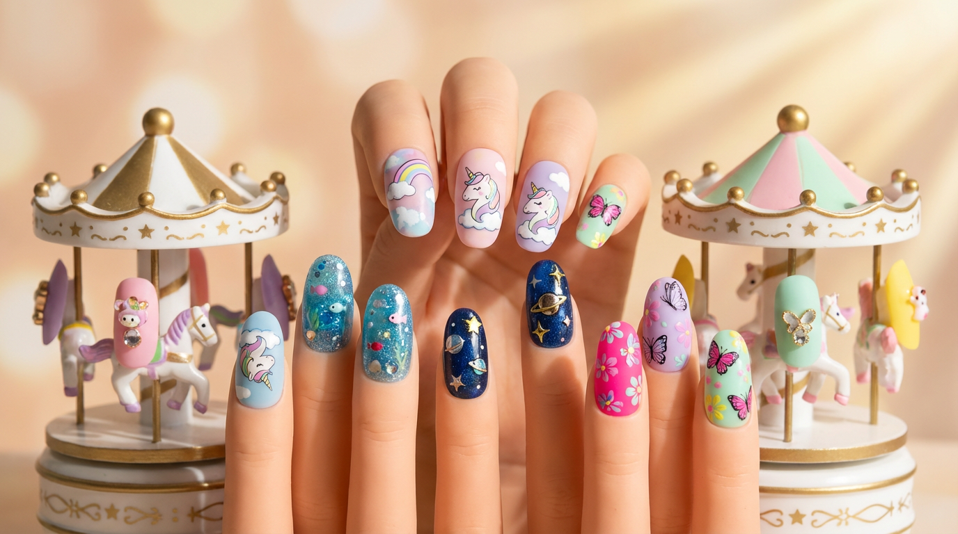 glitter wedding nails