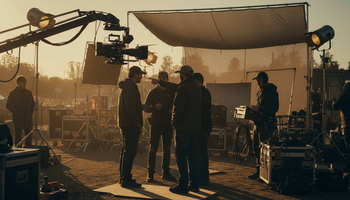 happy film crew