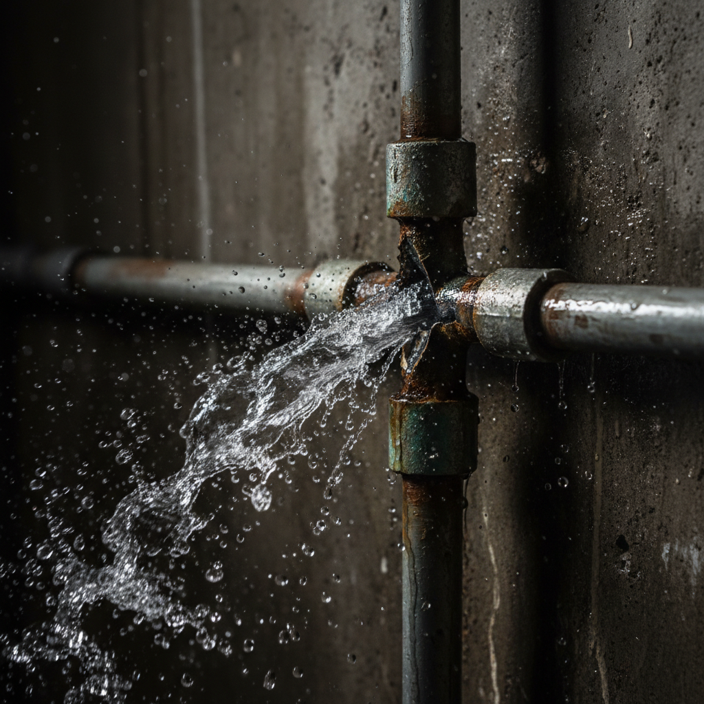 burst pipe