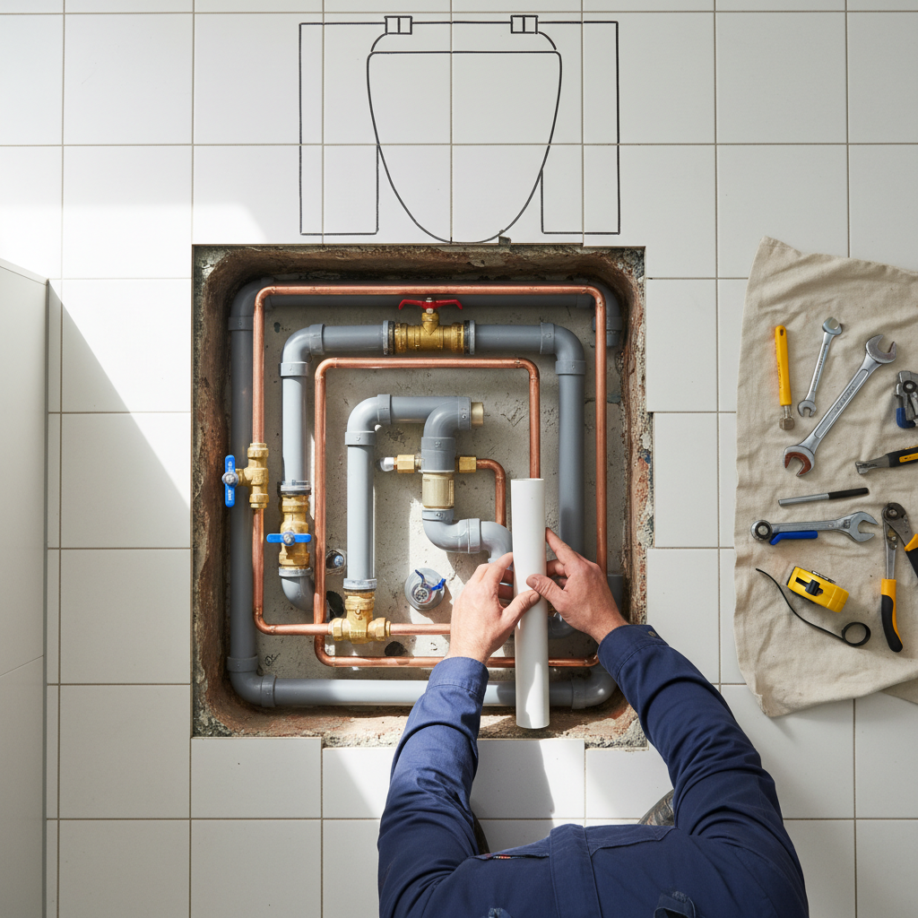 installing toilet