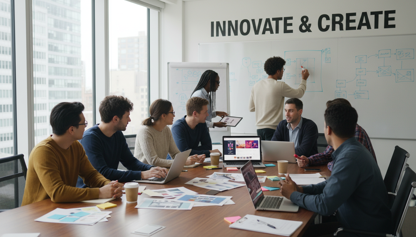 diverse team brainstorming