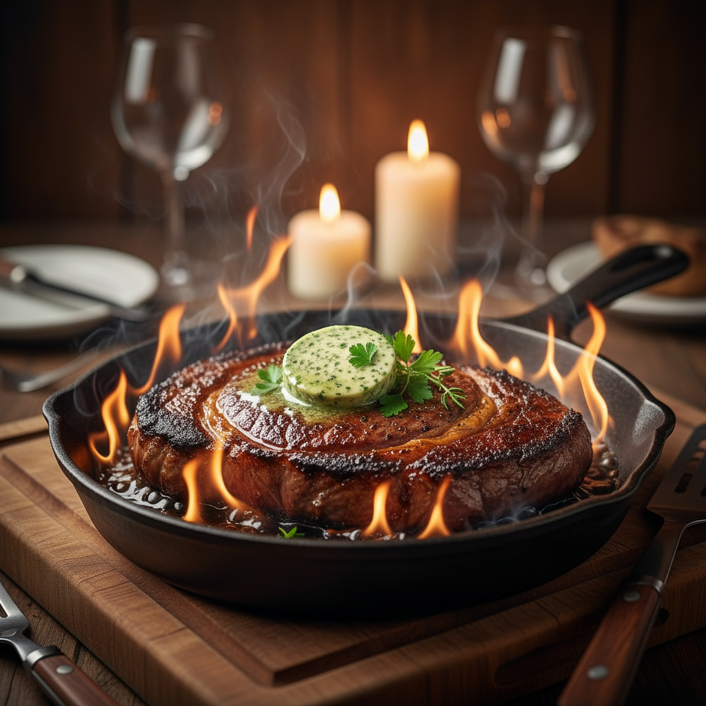 cooking steak