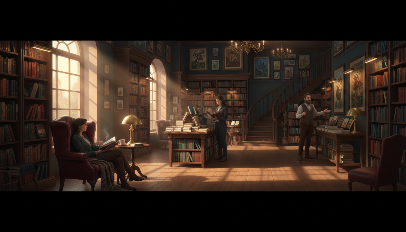 cozy bookstore