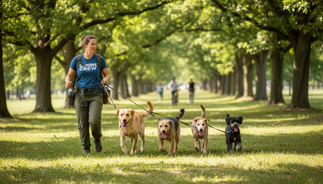dog on trail