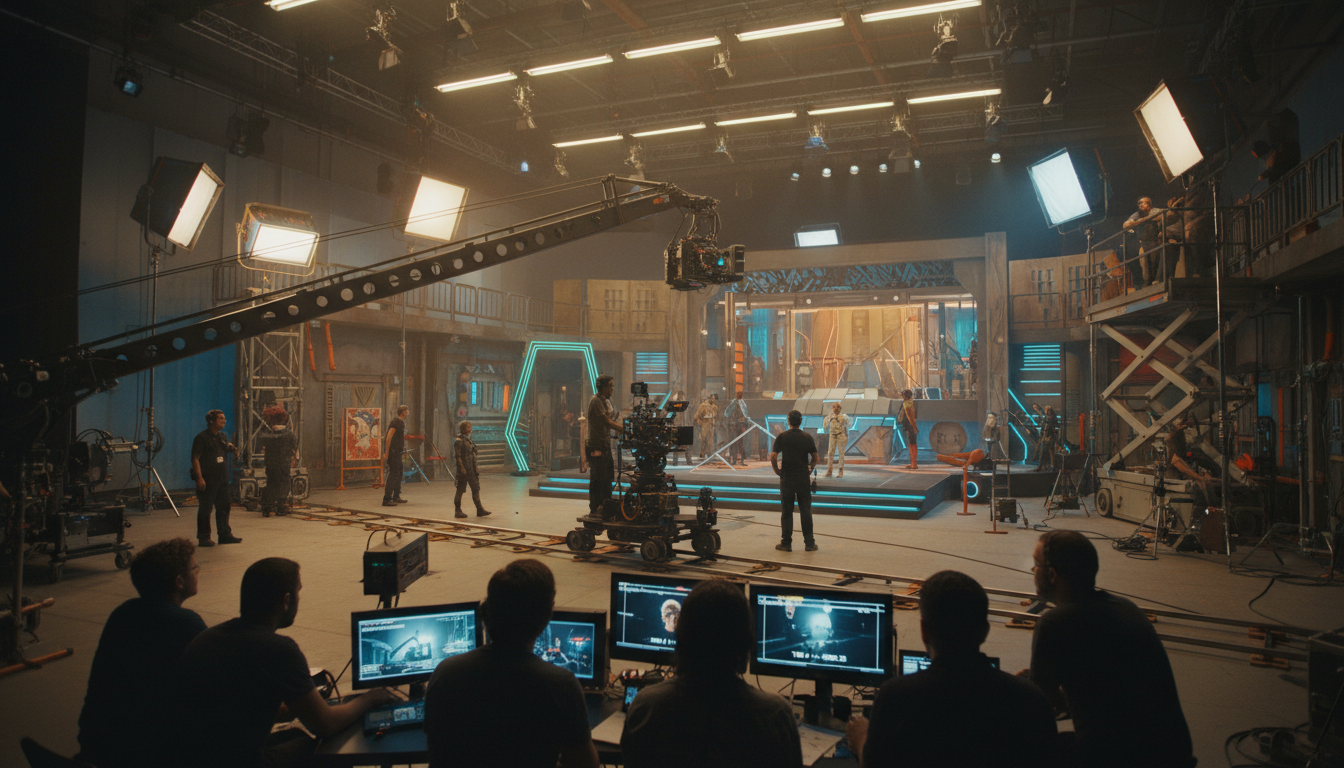 hollywood film set